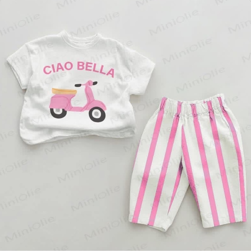 Ciao Bella Pink and White Kids Set